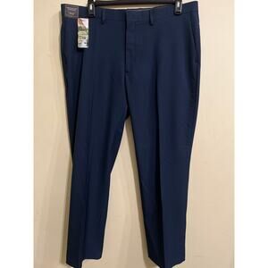 Haggar Premium Comfort Dress Pants 40x32 Straight Fit Flex Waistband Wrinkleless
